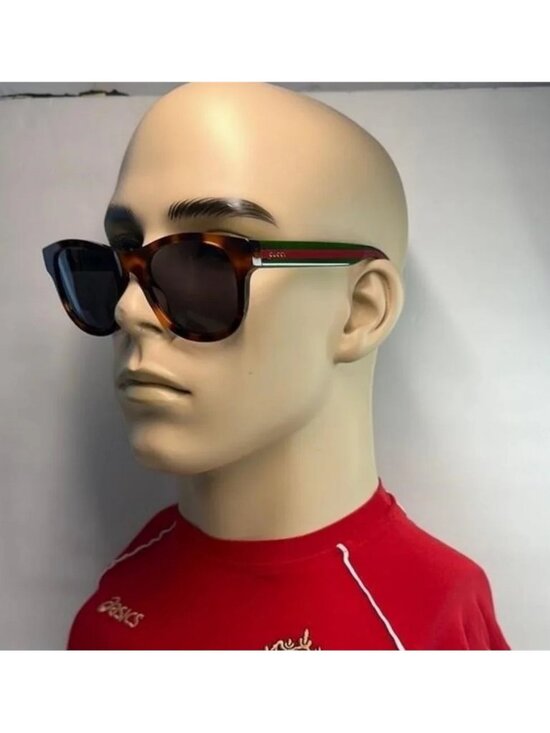 Gucci Tortoiseshell Sunglasses with Red and Green Stripes main image 9